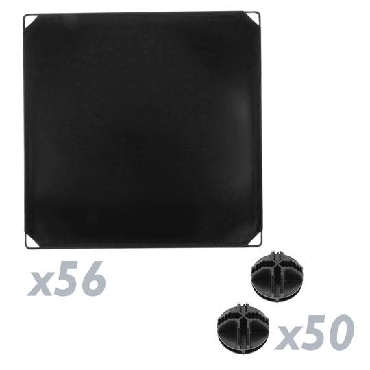 Armario organizador modular Estanterías de 16 cubos de 17x17cm plástico negro