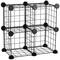 Armadio guardaroba scaffale modulare di 4 cubi 17x17cm metallo bianco