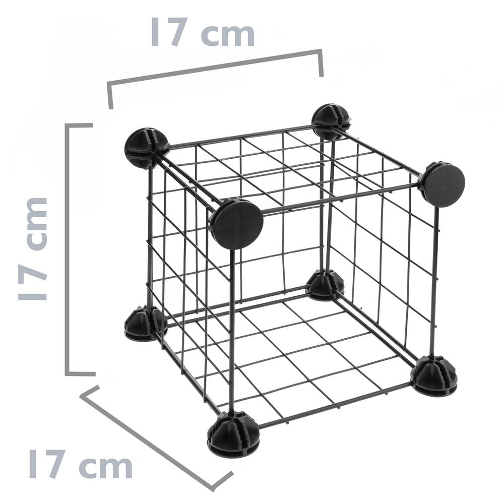 Armadio guardaroba scaffale modulare di 4 cubi 17x17cm metallo bianco