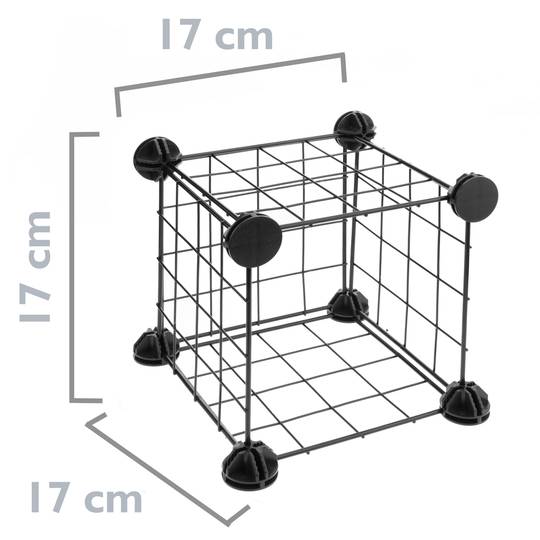 Armadio guardaroba scaffale modulare di 4 cubi 17x17cm metallo bianco