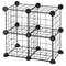 Armadio guardaroba scaffale modulare di 4 cubi 17x17cm metallo bianco