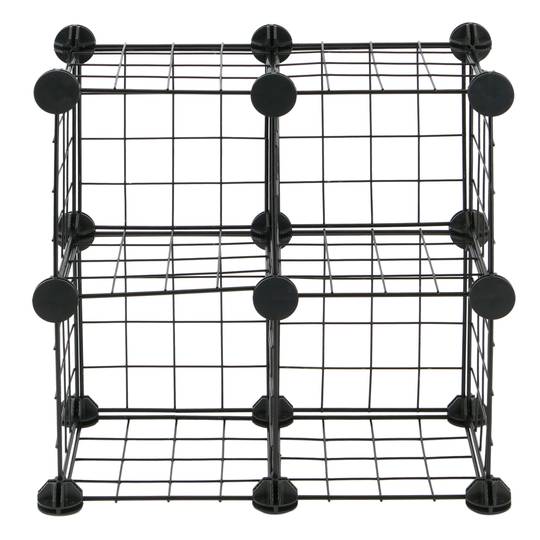 Armadio guardaroba scaffale modulare di 4 cubi 17x17cm metallo bianco