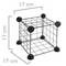 Modular shelving closet storage organizing 9 metal cube 17x17cm black