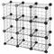 Modular shelving closet storage organizing 9 metal cube 17x17cm black