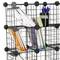 Modular shelving closet storage organizing 9 metal cube 17x17cm black