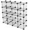 Armadio guardaroba scaffale modulare di 16 cubi 17x17cm metallo bianco