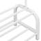 Multifunctional white metal coat rack with hanger and 2 low shelves
