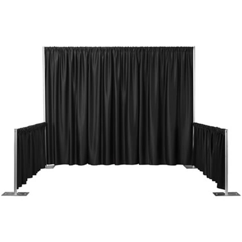 Pipe And Drape Black Velvet Fabric H 1m X W 2m Cablematic