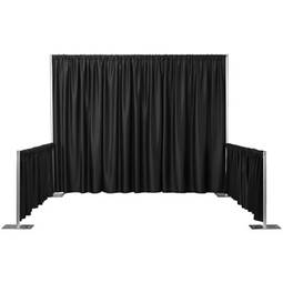 Pipe-and-Drape tela vellut negra H: 2m x W: 2m