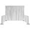 Pipe-and-drape tessuto in velluto bianco H: 2m x W: 2m