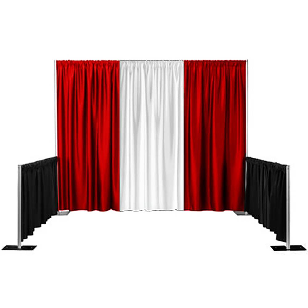Pipe-and-drape tessuto in velluto bianco H: 2m x W: 2m