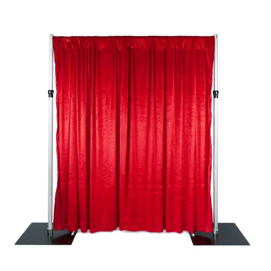 Pipe-and-drape red velvet fabric H: 1m x W: 2m