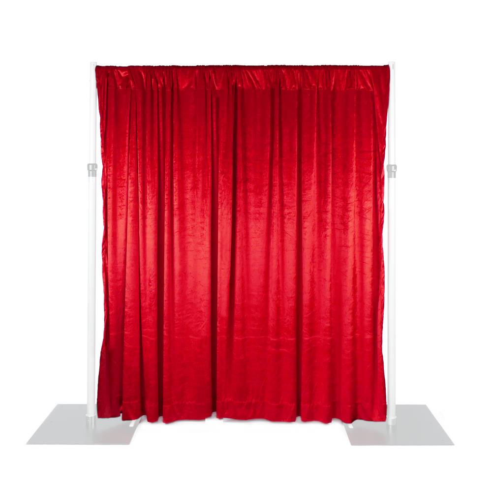Pipe-and-drape red velvet fabric H: 4m x W: 2m