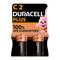 Pacote de 2 unidades de bateria alcalina Plus Power C 1.5V 26.2x50mm LR14 da Duracell