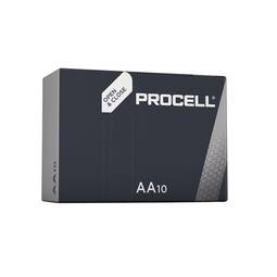 Pacote com 10 unidades de bateria alcalina Procell AA 1.5V 14.5x50.5mm LR06 da Duracell