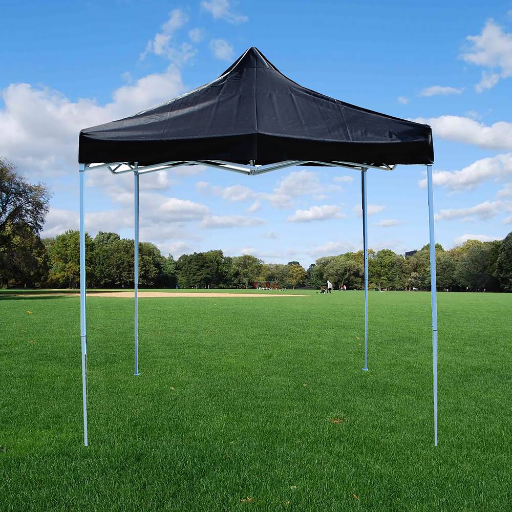 Carpa plegable 250x250cm tienda negra - Cablematic