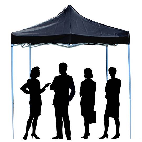 Tent opvouwbaar 300x300cm zwarte tent