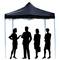 Tent opvouwbaar 300x300cm zwarte tent
