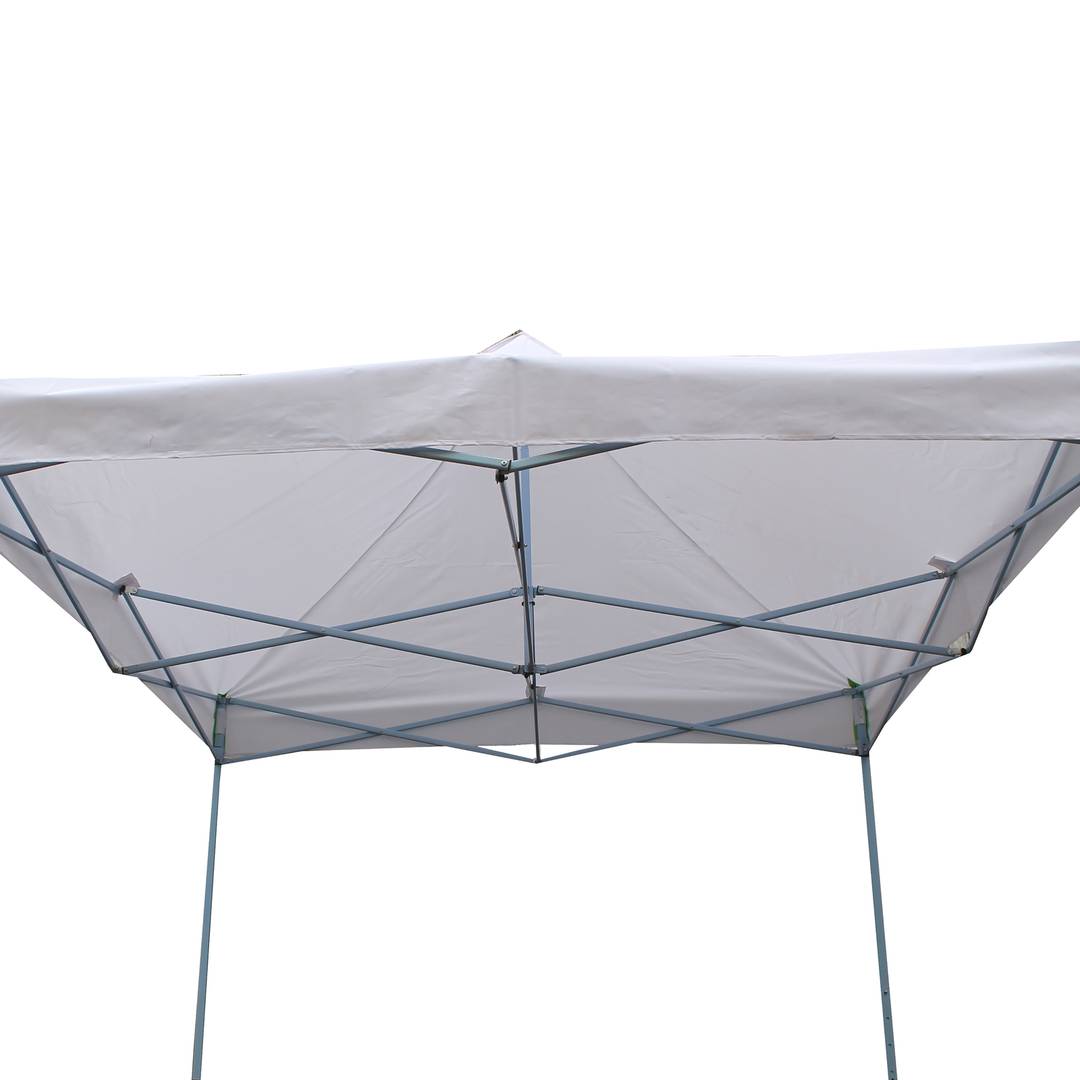 Gazebo pieghevole bianco tenda 300x300cm con tessuti laterali