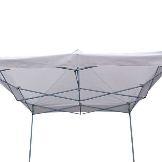 Gazebo pieghevole bianco tenda 300x300cm con tessuti laterali