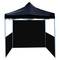 Pavillon faltbar Faltzelt Faltpavillon Gartenzelt schwarz 300x300cm mit Seitengeweben