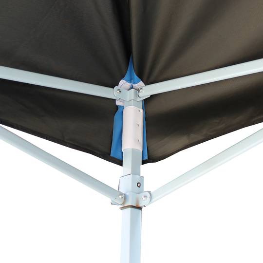 Folding gazebo tent canopy black 300x300cm with side fabrics - Cablematic