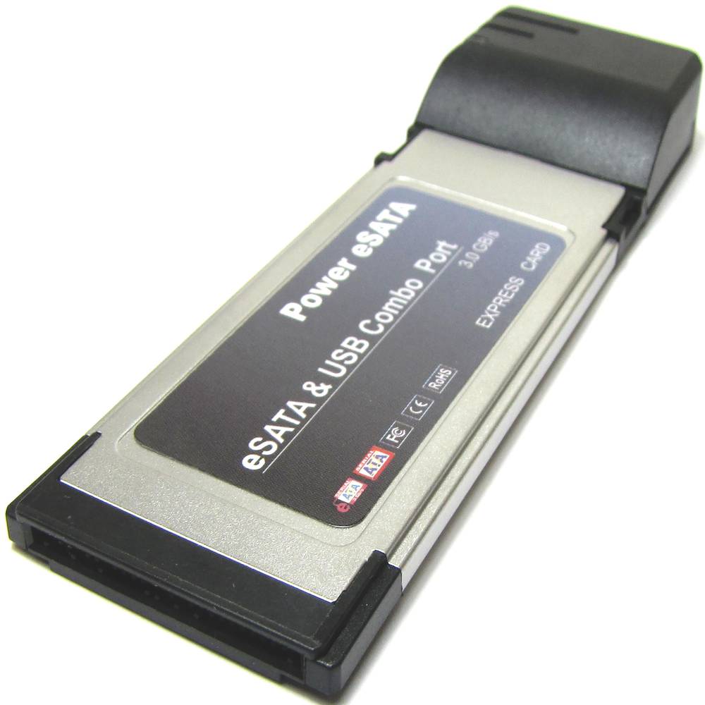 Adaptador ExpressCard para eSATA + USB (1-Porta 34 mm) eSATAp Sil3132