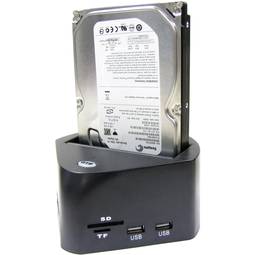 Docking Station USB-SATA per HDD (HDD + USB Hub + scheda di memoria)