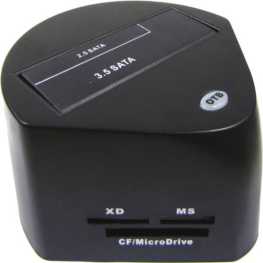 Docking Station SATA-HDD naar USB (HDD + USB-Hub + Geheugenkaart)
