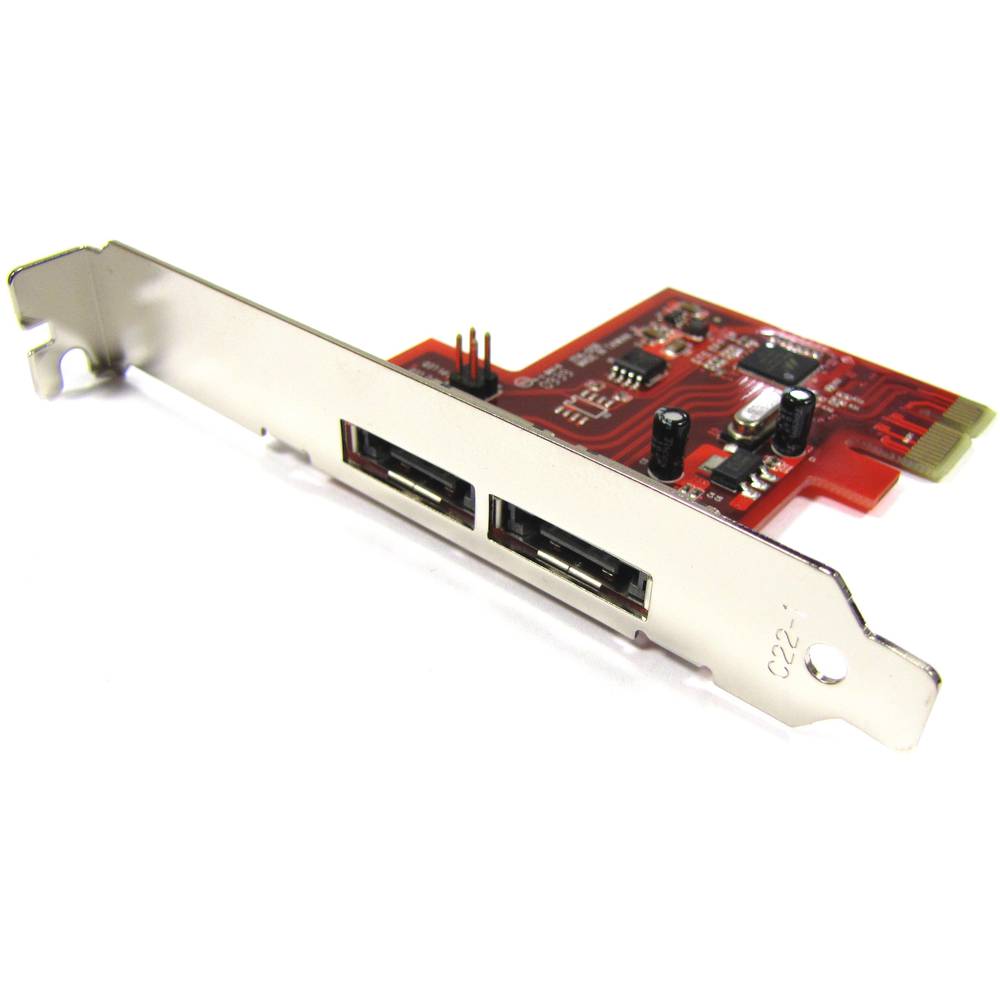 Adapter PCI-Express na eSATA3 6 Gbps z 2 zewnętrznymi portami