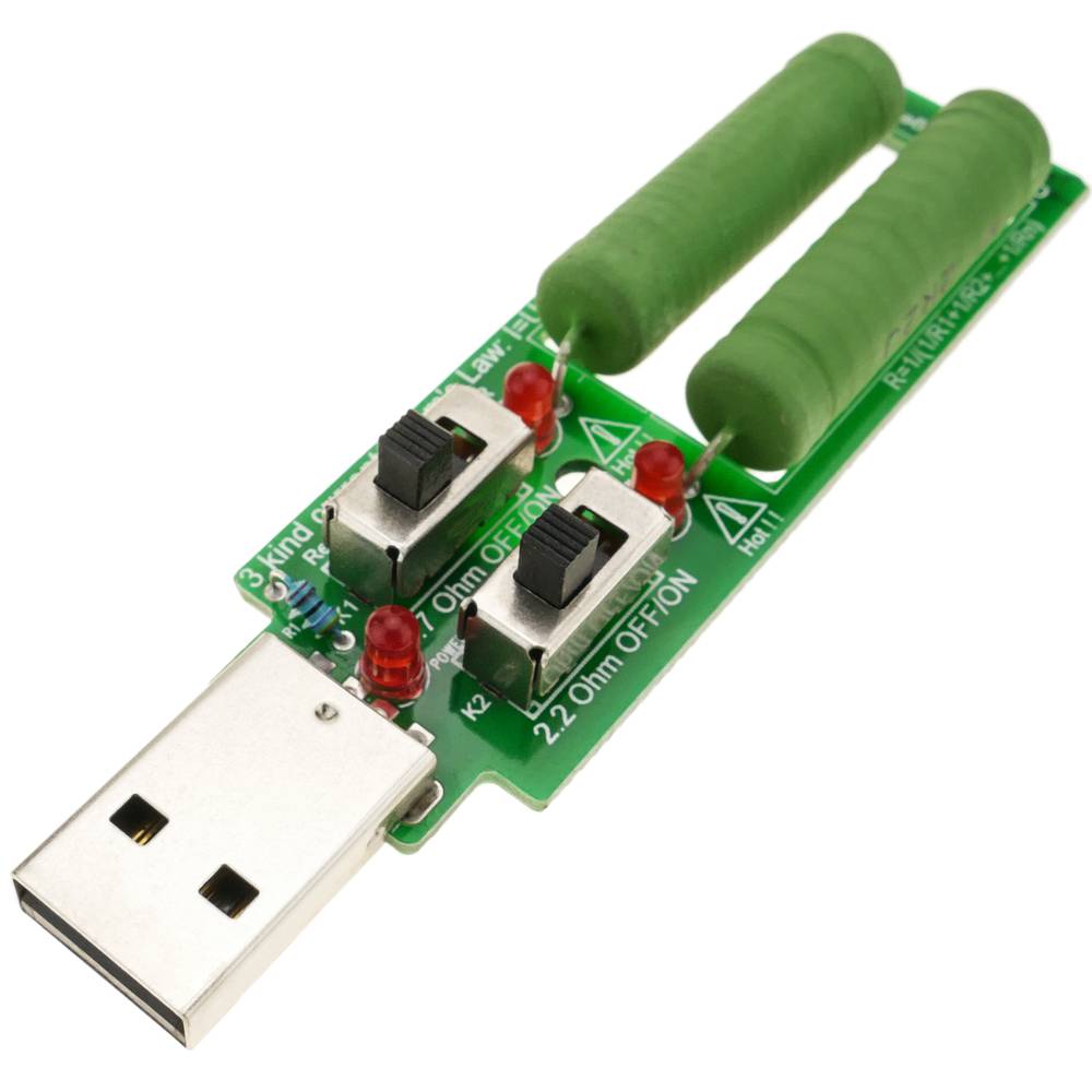 Resistenza di carico elettronica 2 x 5VDC 1A 2A 3A