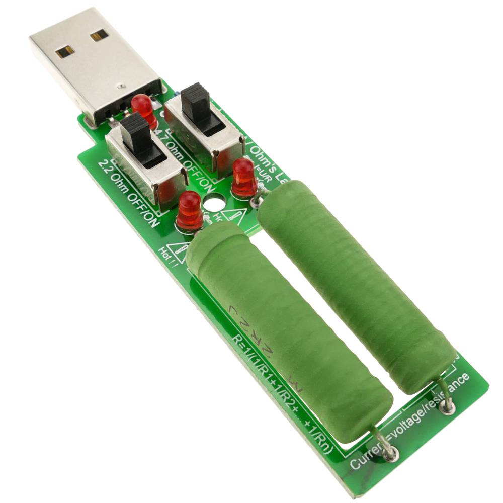 Resistenza di carico elettronica 2 x 5VDC 1A 2A 3A