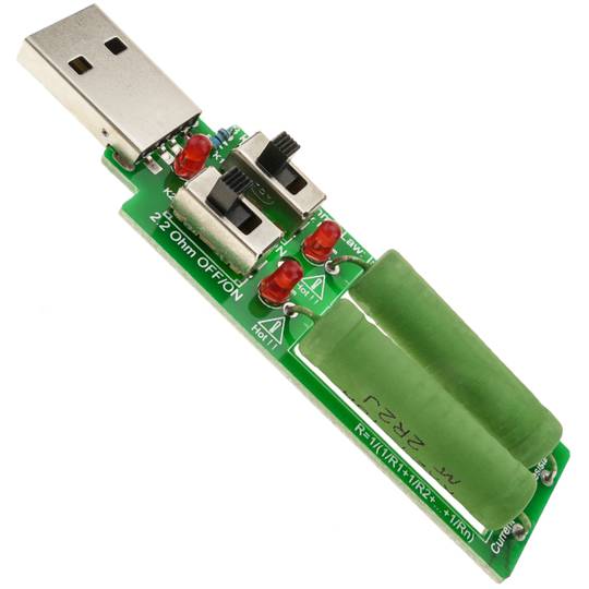 Resistenza di carico elettronica 2 x 5VDC 1A 2A 3A