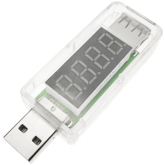 Voltmeter USB mit 4-stelligem Sucher Modell DW-0888