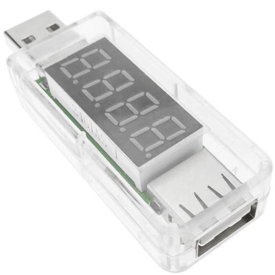 Voltmeter USB mit 4-stelligem Sucher Modell DW-0888