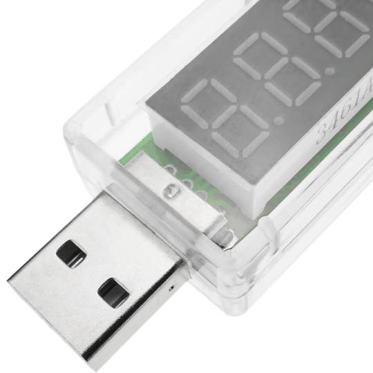 Voltmeter USB mit 4-stelligem Sucher Modell DW-0888