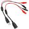 Krokodilklemmen an USB Stecker und Buchse 15cm