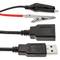 Krokodilklemmen an USB Stecker und Buchse 15cm