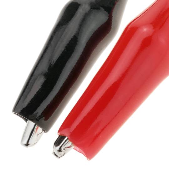 Krokodilklemmen an USB Stecker und Buchse 15cm