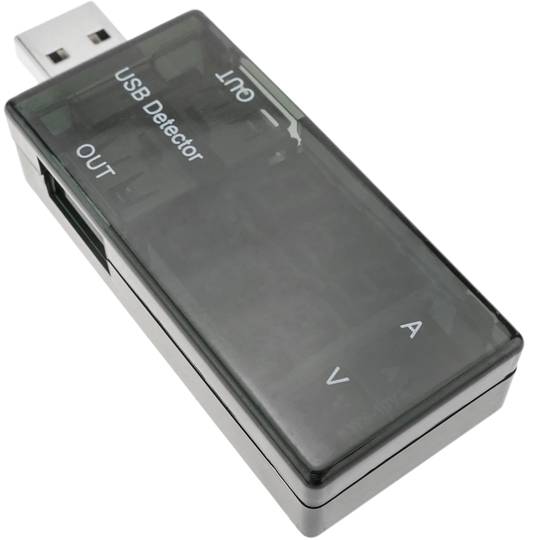 Voltímetro Amperímetro y nivel de carga USB con visores de 3 dígitos