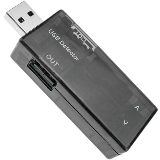Voltímetro Amperímetro y nivel de carga USB con visores de 3 dígitos