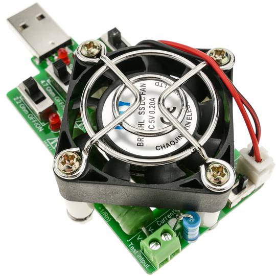 Resistência de carga eletrônica 4 x 5VDC 1A 2A 3A con ventilatore