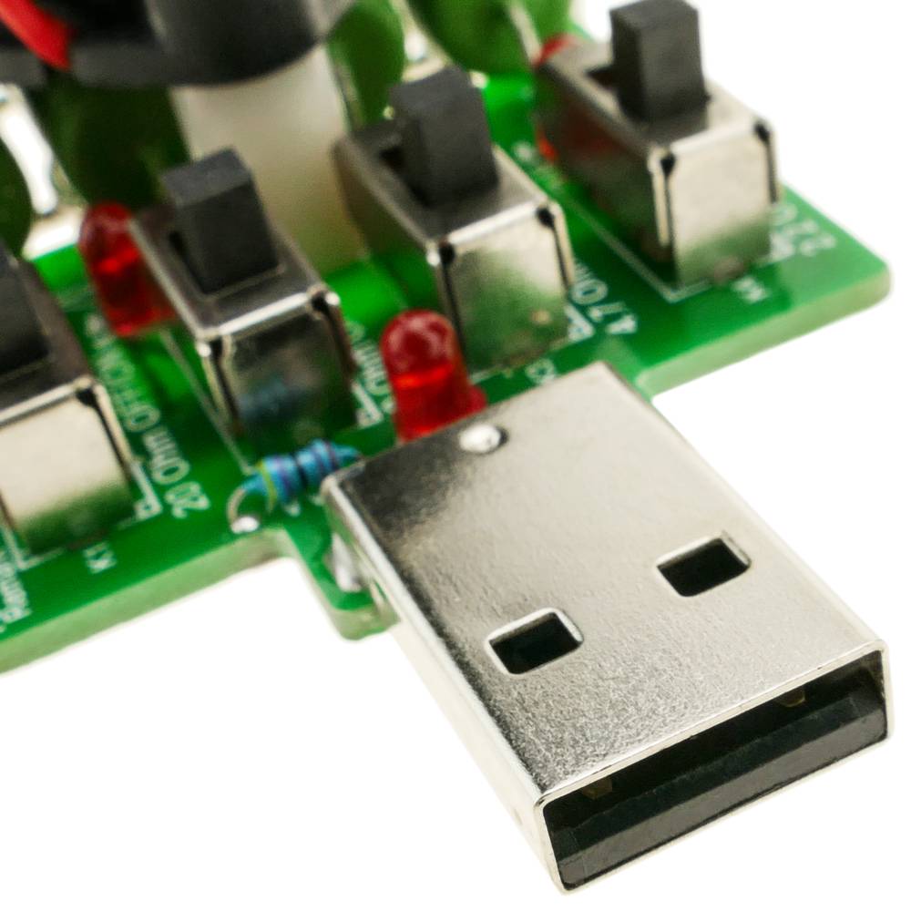 Resistência de carga eletrônica 4 x 5VDC 1A 2A 3A con ventilatore