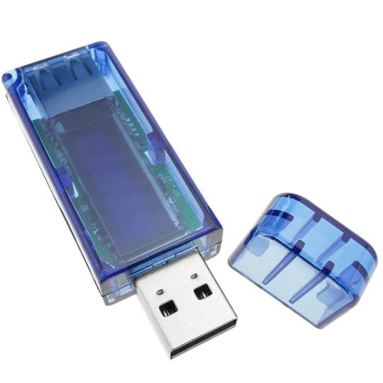 Voltímetro Amperímetro y nivel de carga USB con visores de 4 dígitos modelo DW-0890