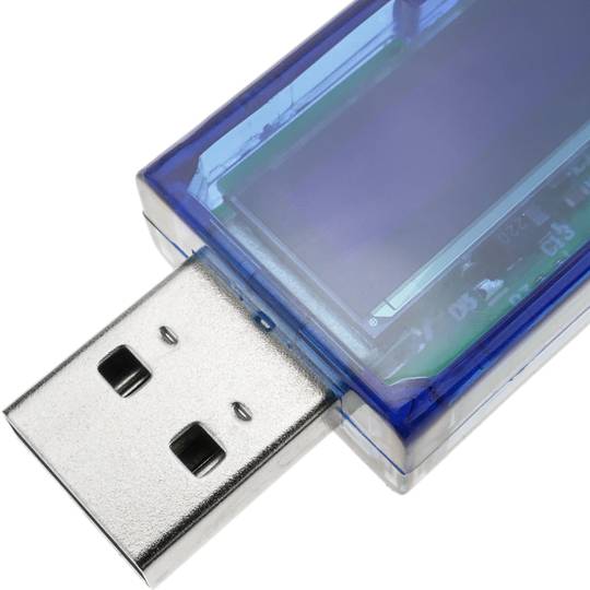 Voltímetro Amperímetro y nivel de carga USB con visores de 4 dígitos modelo DW-0890