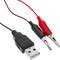 Power cable 5V USB type A male to 2m crocodile clips