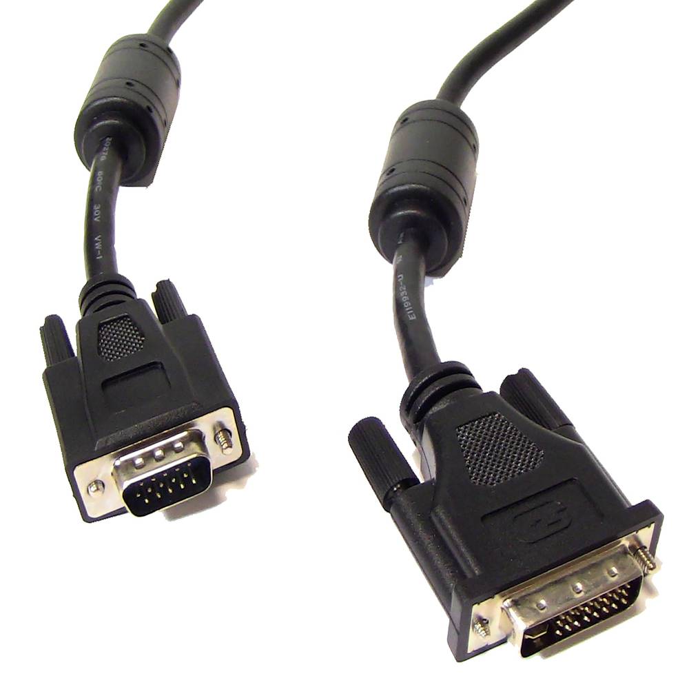 Cable DVI-I male to male VGA 5 m