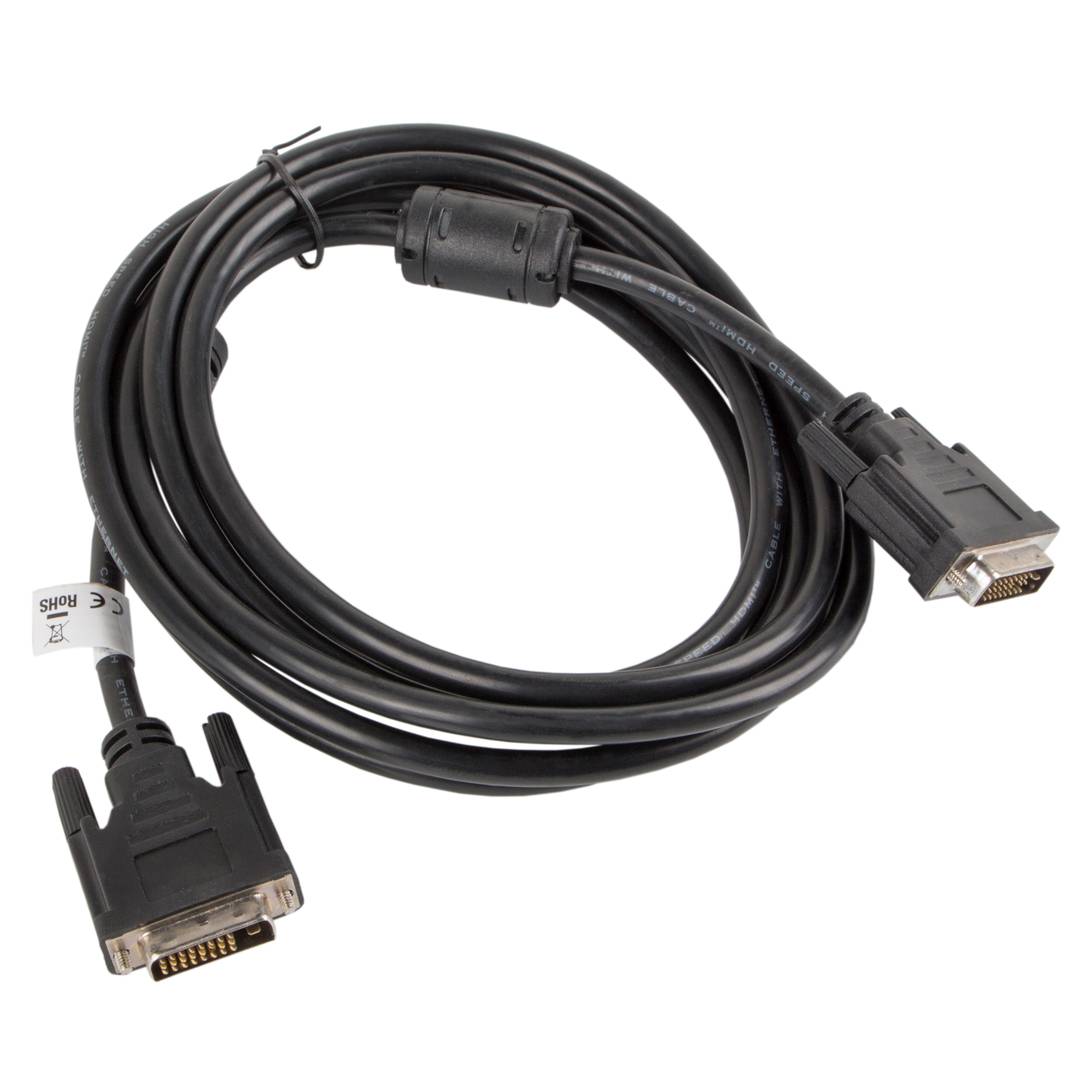 Lanberg cable CA-DVID-10CC-0030-BK DVI-D 24+1 male to DVI-D male dual link 3m black