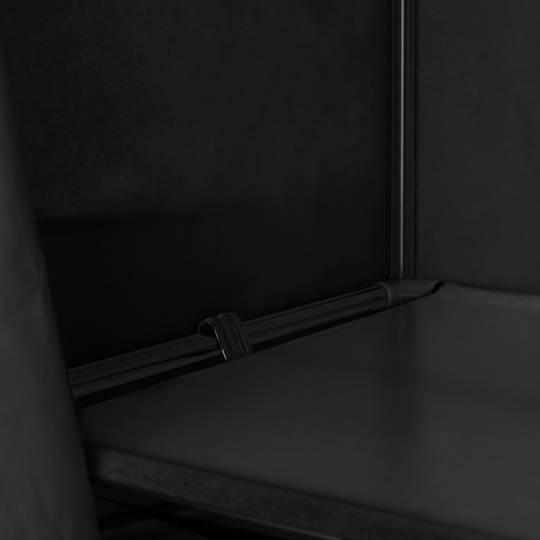 Armadio guardaroba in acciaio tessuto 70 x 45 x 155 cm nero