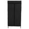 Armadio guardaroba in acciaio tessuto 70 x 45 x 155 cm nero